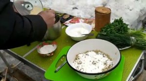 Гедлибже или курица по-кабардински на костре в казане