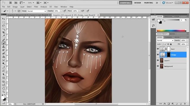 Adding highlights using adjustment layers in Photoshop смотреть онлайн