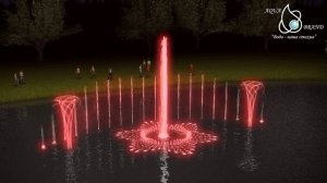 Animations Floating Light&amp;Music Fountain in Russia/Анимация плавающего фонтана в Чебоксарах