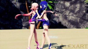 【MMD】Genshin Impact Raiden Shogun x Yae Miko - Policeman dance【+WAV \ MODELS DL】(Use headphones!)