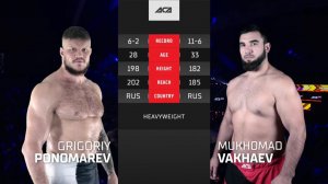 Григорий Пономарев vs. Мухомад Вахаев | Grigoriy Ponomarev vs. Mukhomad Vakhaev | ACA 161