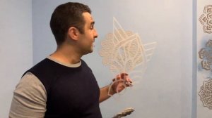 Большой трафарет для стен. Декоративная штукатурка. Ротбанд