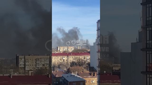 Пожар в центре Днепропетровска