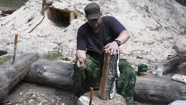 Жарим рыбу на бревне смотреть онлайн