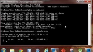 cmd ping tracert