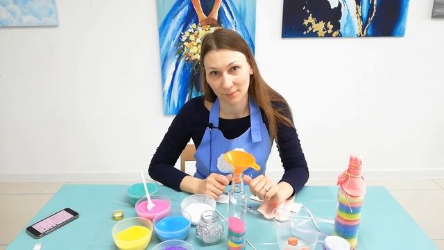 Видеоинструкция для создания бутылочки с цветным песком смотреть онлайн