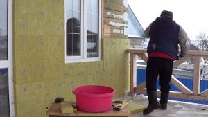 монтаж минваты на брус под тонкую штукатурку