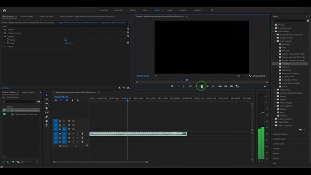 Adobe Premiere Pro Tutorial Lowpass and Highpass Audio смотреть онлайн