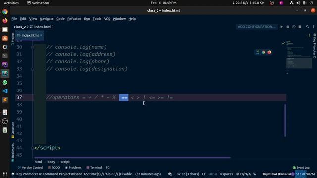 JavaScript Bangla Tutorial | Batch 3 | Class-2 | Data types, Operators