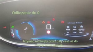 Peugeot 5008 i tak samo 3008 Kasowanie inspekcji (kluczyk)