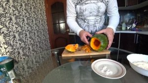 Тыква с мясом в духовке. Простой вкусный рецепт.