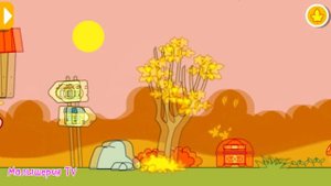 Играю в игру про Осенние приключения енота Панго и его друзей