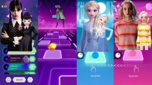 Wednesday dance dance with my hands hands | M3gan Doll | Elsa | Enid Sinclair | Tiles Hop Songs