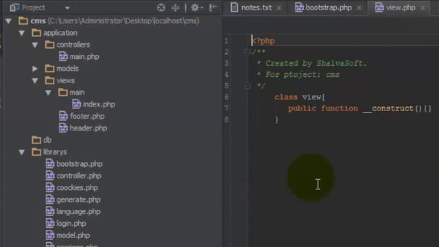 PHP CMS LESSON 1 - MVC STRUCTURE