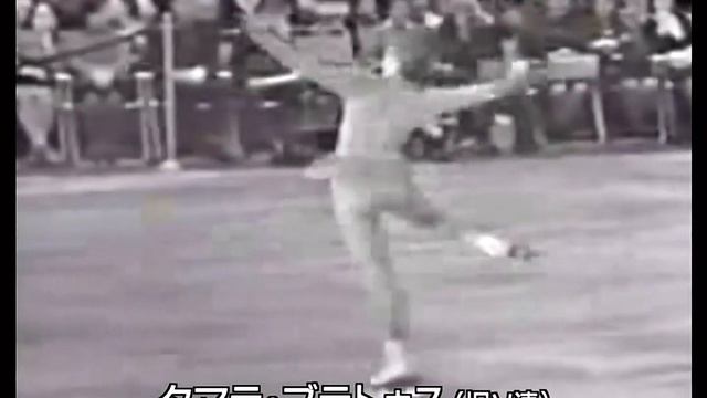 Tamara Moskvina performs Biellmann Spin 1965 European Championships смотреть онлайн