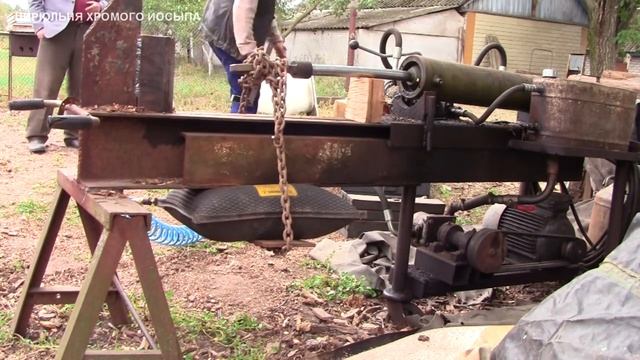 Ремонт дровокола. Согнул шток гидроцилиндра.