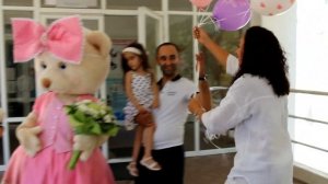 Выписка из роддома/Ростов на Дону/ростовая кукла Белый Медведь