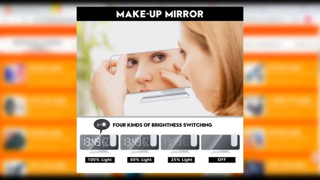 Цифровые часы с проекцией, будильником и FM-радио Mrosaa | скидки на Али смотреть онлайн