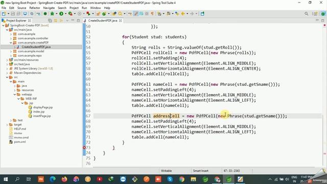 Spring Boot using Apache iText [Hindi] #30