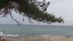 Sea. Quiet surf. Adriatic Sea, Croatia, Porec.