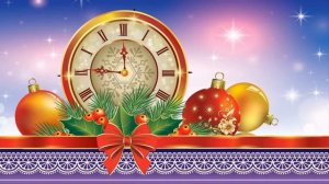 Футаж новогодние часы