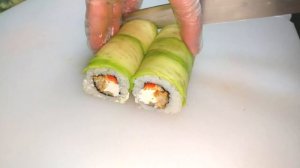 Зелёная Канада, ролл с авокадо, по рецепту подписчика. Sushi Roll