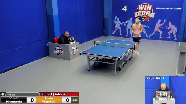 11:00 Хамурда Виталий 3-0 Плющ Павел стол 4 ЮГ-1 14.05.22 смотреть онлайн