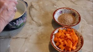 Каша пшеничная молочная с тыквой