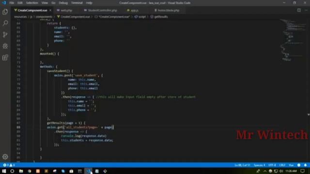 How to Create CRUD Application with Laravel and Vue.js | Create Read Update Delete  | MR WinTech