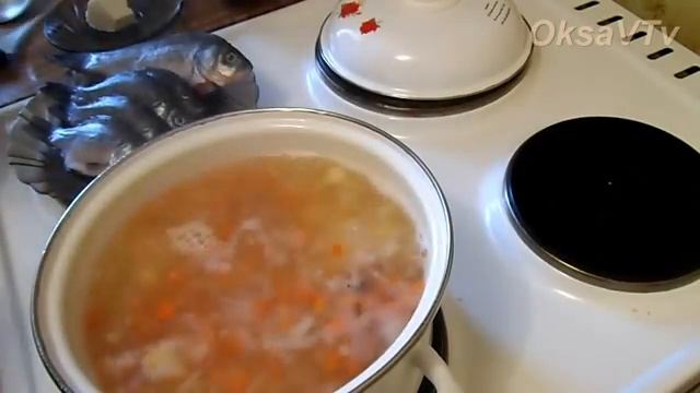 Уха из карасей. Fish-soup of carp. смотреть онлайн