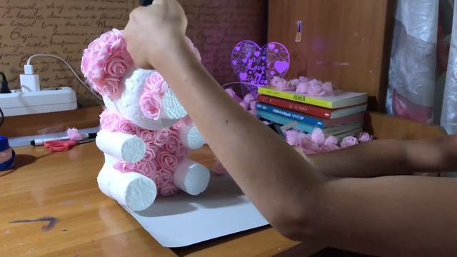 Hand Made | Мишка из Роз | Мишка из РОЗ своими руками | DIY | Подарок своими руками | Пани LIZA