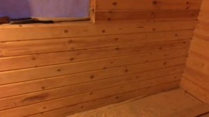 Шлифование дома из профилированного бруса