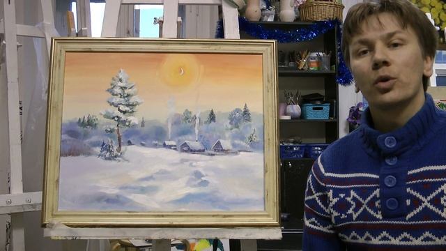 Зимний пейзаж маслом. Зимние пейзажи маслом на холсте смотреть онлайн