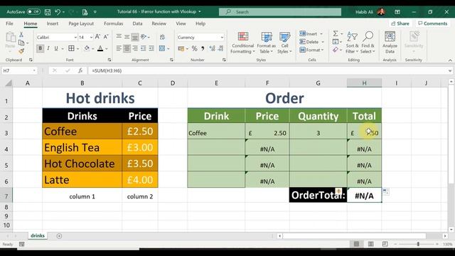 Tutorial 66: IFERROR function with VLOOKUP in Excel | Remove ERROR messages | FREE Excel Course смотреть онлайн