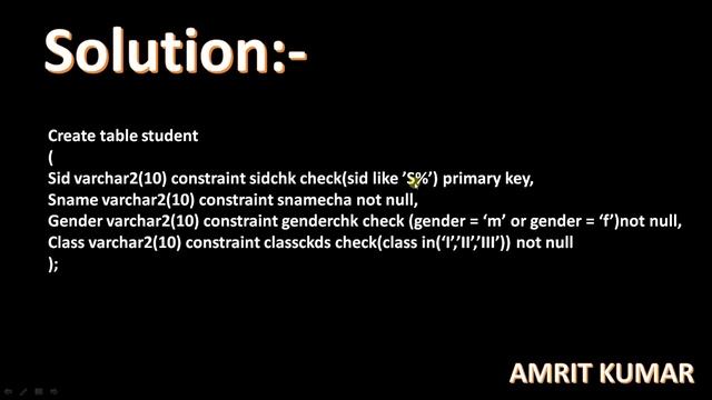 #16 SOME QUESTION BASED ON BASIC OF ORACLE WITH SOLUTION BY MR. AMRIT KUMAR