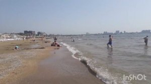 АНАПА. ПЛЯЖИ ДЖЕМЕТЕ СЕГОДНЯ. ВОДА В МОРЕ ТЕПЛАЯ И ЧИСТАЯ.