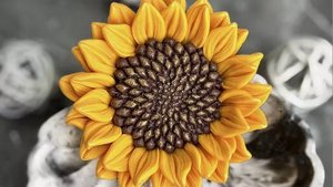 Подсолнух из зефира от Луизы Шемиловой ч 2