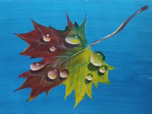 Мастер класс. Гуашь. ЦВЕТНЫЕ КАПЕЛЬКИ