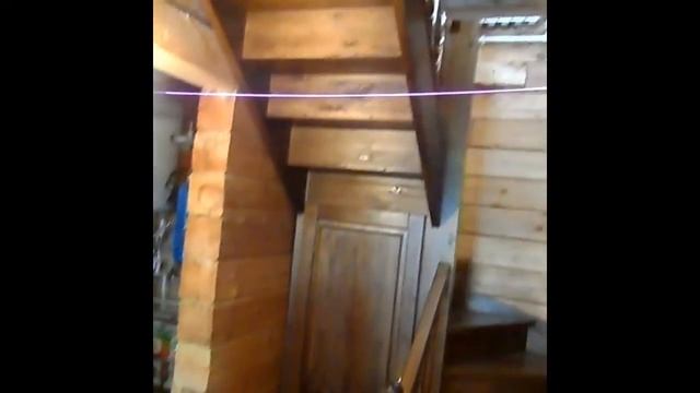 готовая деревянная лестница темного цвета сосна, береза Иркутск