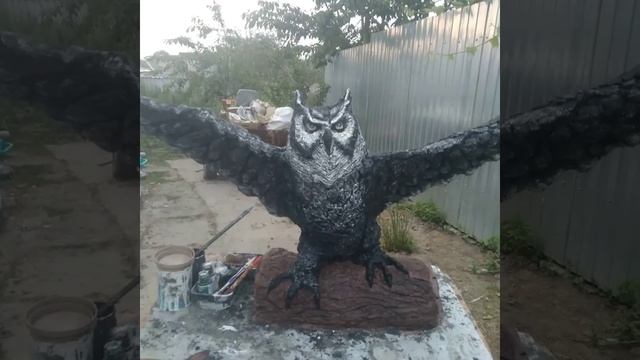 Филин после покраски АРТ-Бетон смотреть онлайн