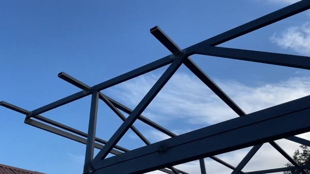 Навес для машины своими руками/фермы из проф трубы/ сайдинг/ профлист/ carport DIY