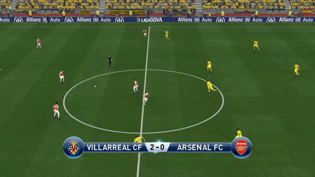 Villarreal CF vs Arsenal FC, Estadio El Madrigal, PES 2016, PC GAMEPLAY, PCGAMEPLAY, Konami