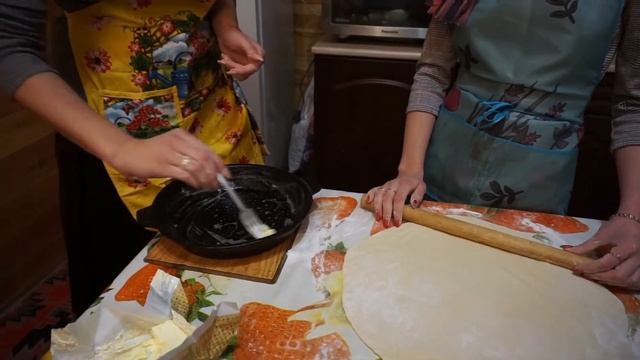 Кыстыбый / Татарский пирог с мясом/ Зур бэлиш / Рецепты томских татар