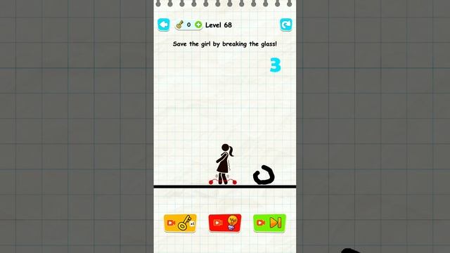 ? Draw Two Save: Save the man Level 68 | Android Gameplay Walkthrough Full Game #Shorts