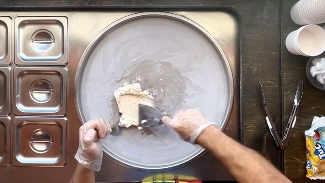 Крабовое мороженое! Жареное мороженое со вкусом краба. Ice rolls. TuC CRAB.