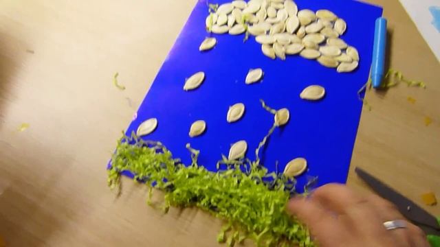 аппликации из тыквенных семечек с детьми смотреть онлайн
