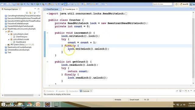 Java Concurrency ReadWriteLock Example смотреть онлайн