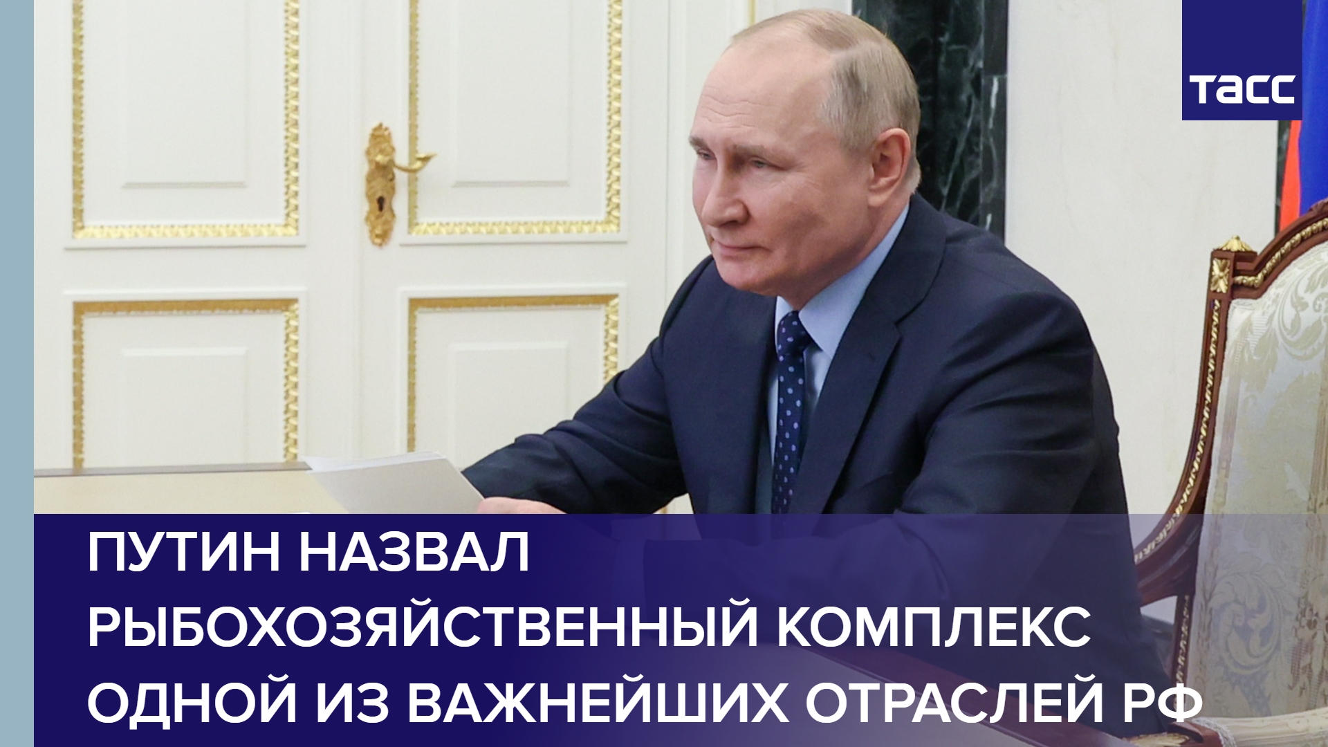 Путин назвал рыбохозяйственный комплекс одной из важнейших отраслей РФ #shorts