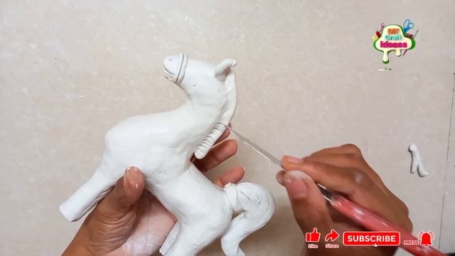 Terracotta Horse making idea with waste material Best out of waste bottle | Arush diy craft ideas смотреть онлайн