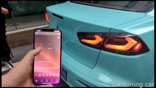 Фонари светодиодные на Mitsubishi Lancer X с RGB смотреть онлайн